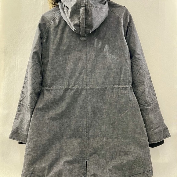 EUC Women's Aritzia Community Paradigm Down Parka Gray Hooded Coat, Size M - Picture 10 of 14